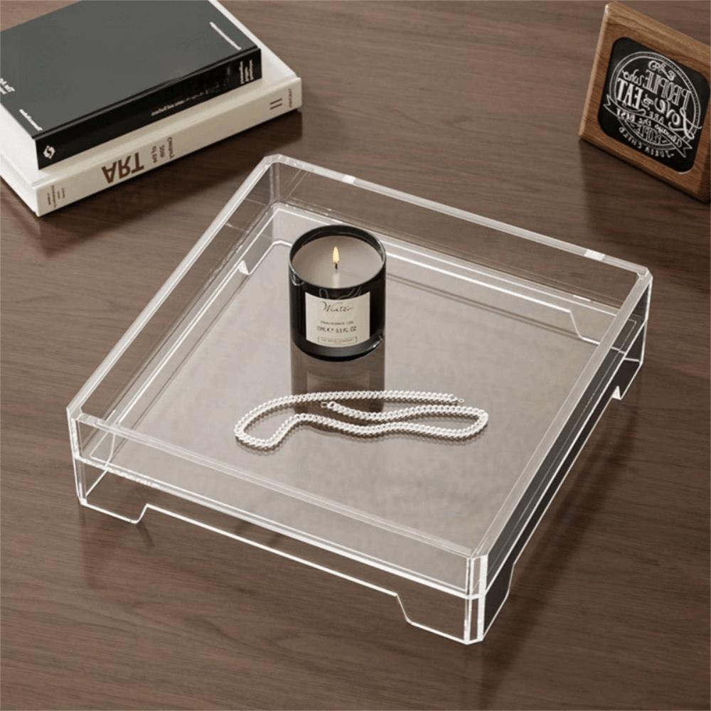 Ancient Leather Storage Tray Box with Mat Entrance Key Tray Aromatherapy Tray Light Luxury Keys Holder Trays