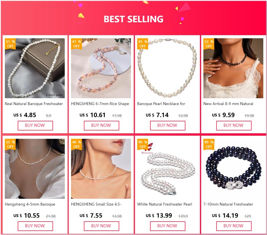 HENGSHENG OL Style Black Spinel Natural Crystal 4-5mm Freshwater Baroque Pearl S925 Silver Necklace For Women Girl Jewelry Gifts