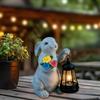Statua Scultura Animale Centro Tavola da Tavolo con Statuetta LED per Patio Libreria Ingresso Festa