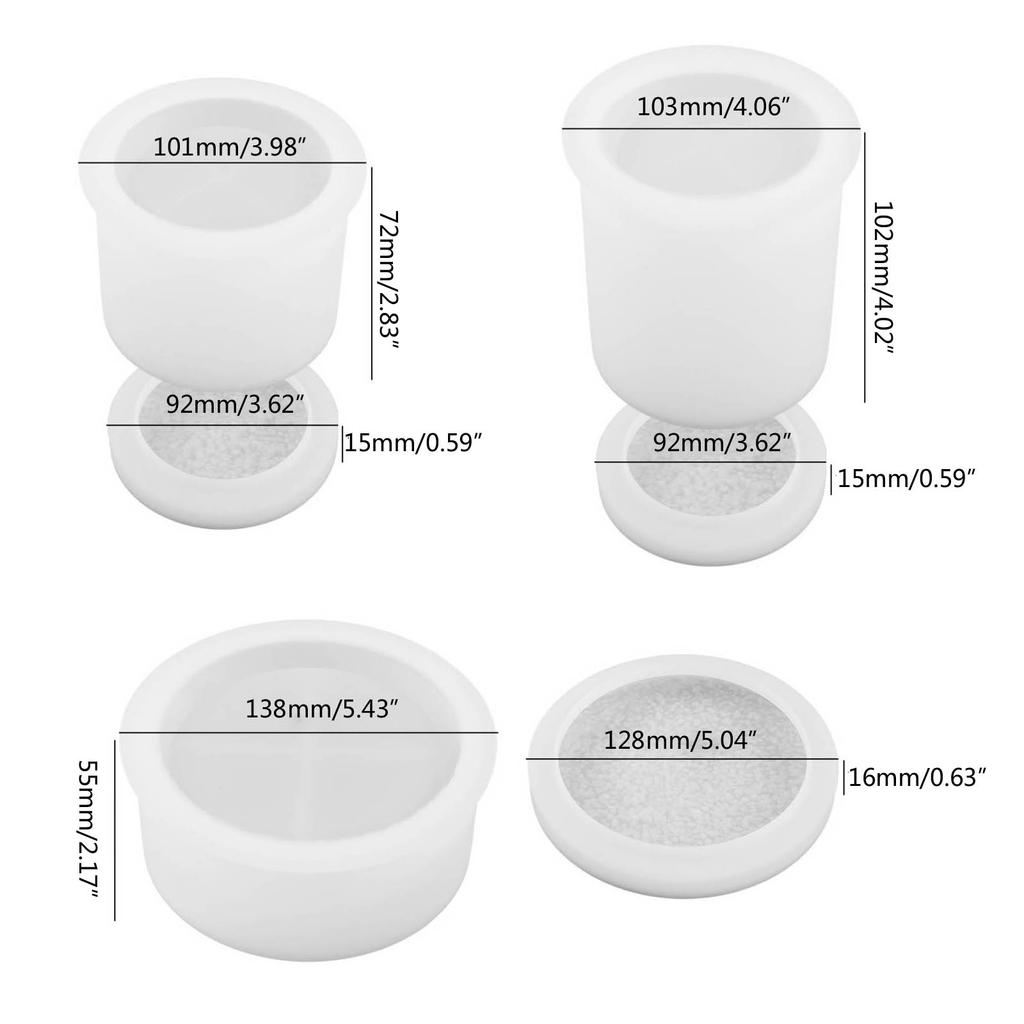 Formy do organizera biżuterii, słoiki do przechowywania, formy do odlewów epoksydowych, uchwyty na długopisy, formy do słoików z żywicy z pokrywką, formy silikonowe, formy do pojemników