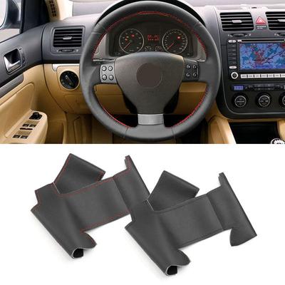 Car Interior Accessories Microfiber Leather Steering Wheel Cover Trim For VW Passat B6 2006-2010 Golf 5 Jetta MK5 Tiguan 2007-11