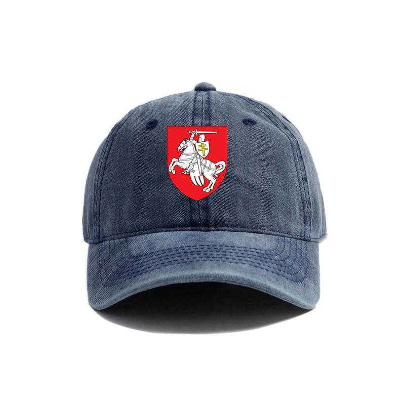 Belarus Coat of Arms Baseball Cap Distressed Hats Cap Washed Men Retro Outdoor Summer Adjustable Belarus Hat