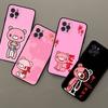 G-Gloomy-Bear-Cute Phone Case for iPhone 16 Pro Max 15 17 Plus 14 13 12 Mini 11 Black Cover