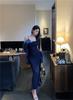 Summer New Tight Suspender Dress Women's Black Waist Slim and Thin Skirt Fishtail Hip-wrapped Long Dress