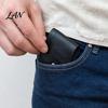 Jeans Pocket Wallet Slim Faux Leather Wallet, Retro Snap Button Bifold Durable Men Portable Card Holder for Women