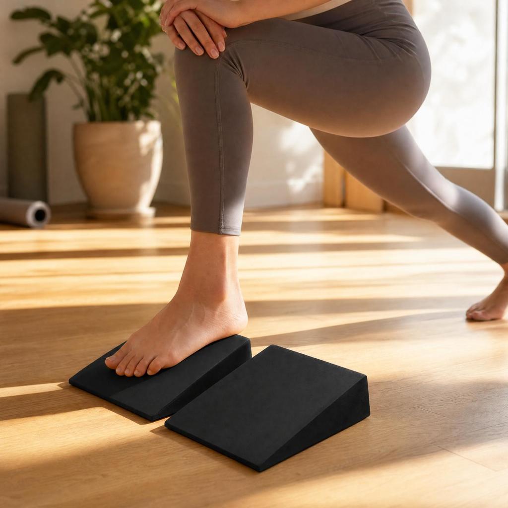 2 Pieces Calf Stretch Board Inclined Stretcher Stable for Home Gym
