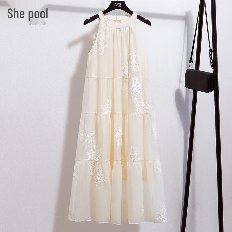 Women s Summer Halter Neck A-Line Midi Dress XXL