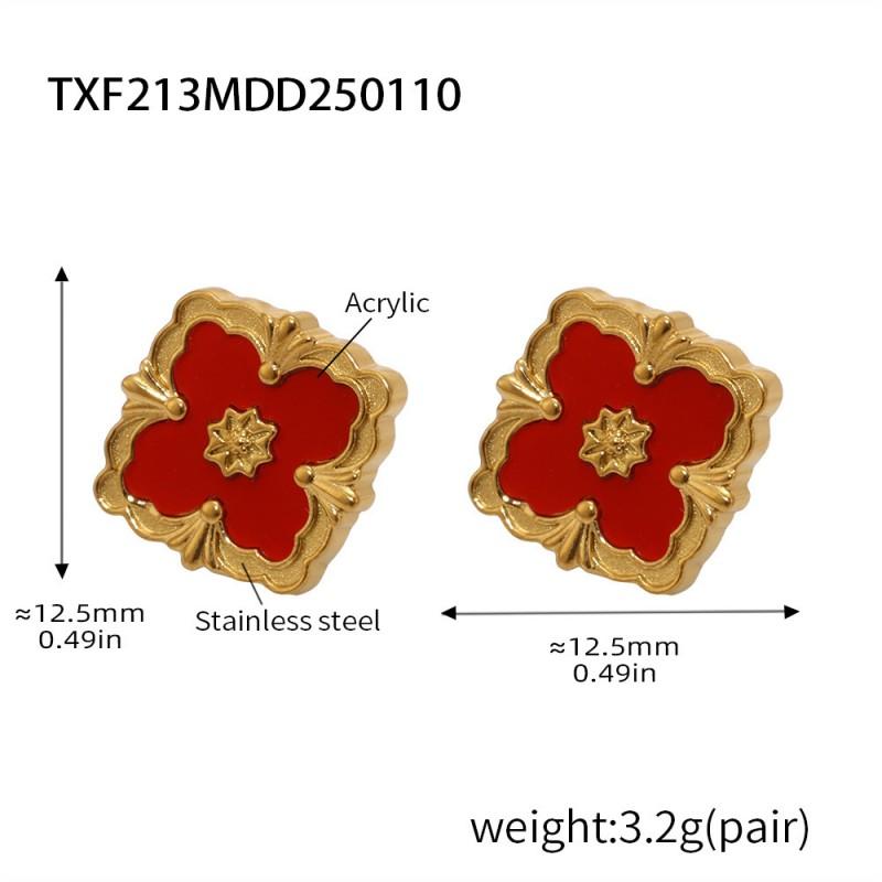 Vierblättriges Kleeblatt Schmuckset 18 Karat Vergoldet Halskette Armband Ohrringe Damen