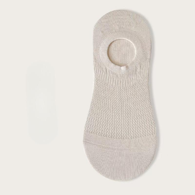 

Женские весенне-летние тонкие хлопковые носки-лодочки с сеткой, дышащие, не скатывающиеся 1 pair телесный