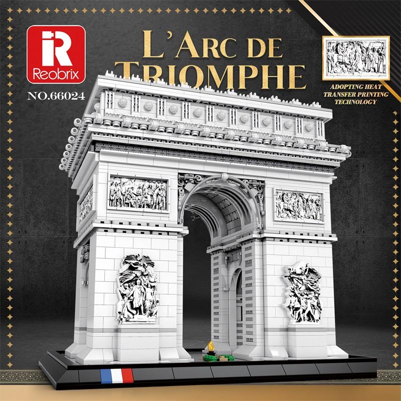Non-Toxic 3381Pcs Arc De Triomphe Model Building Blocks Paris Landmark Building Bricks Desktop Decoration Diy Toys For Kids Holiday Gifts