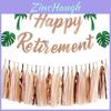 Retirement Theme Party Banner And Tassel With For Summer Event And Background Decor
