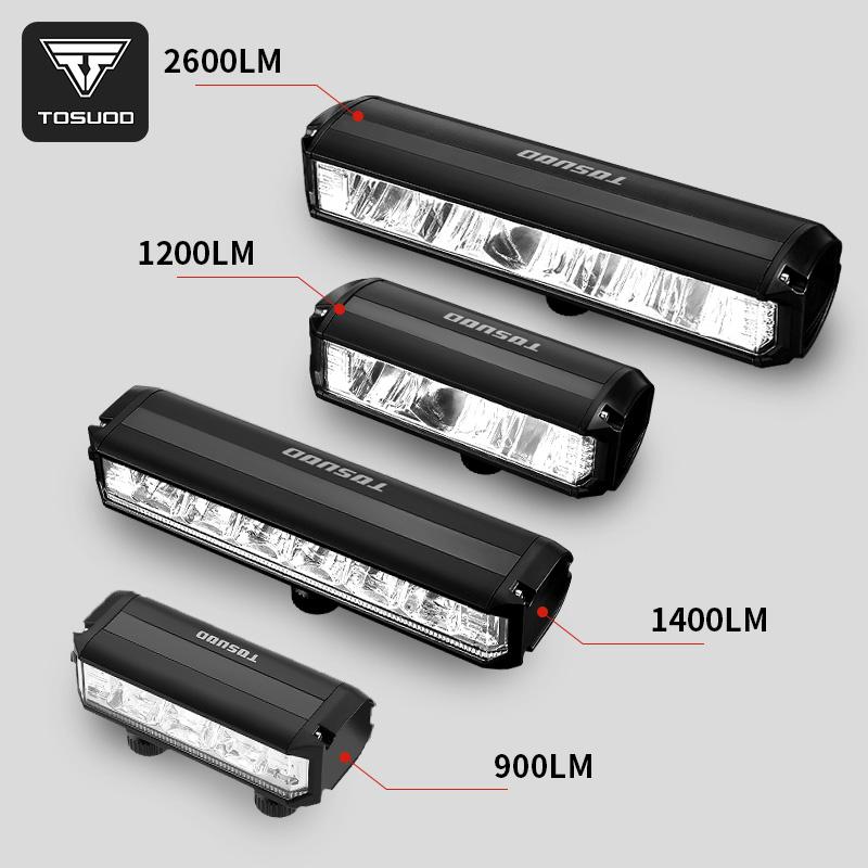 TOSUOD USB Rechargeable LED Bicycle Light Strong Flashlight Headlight for Night Riding Rainproof Mountain Bike Equipment Handlebar&900LM чёрный