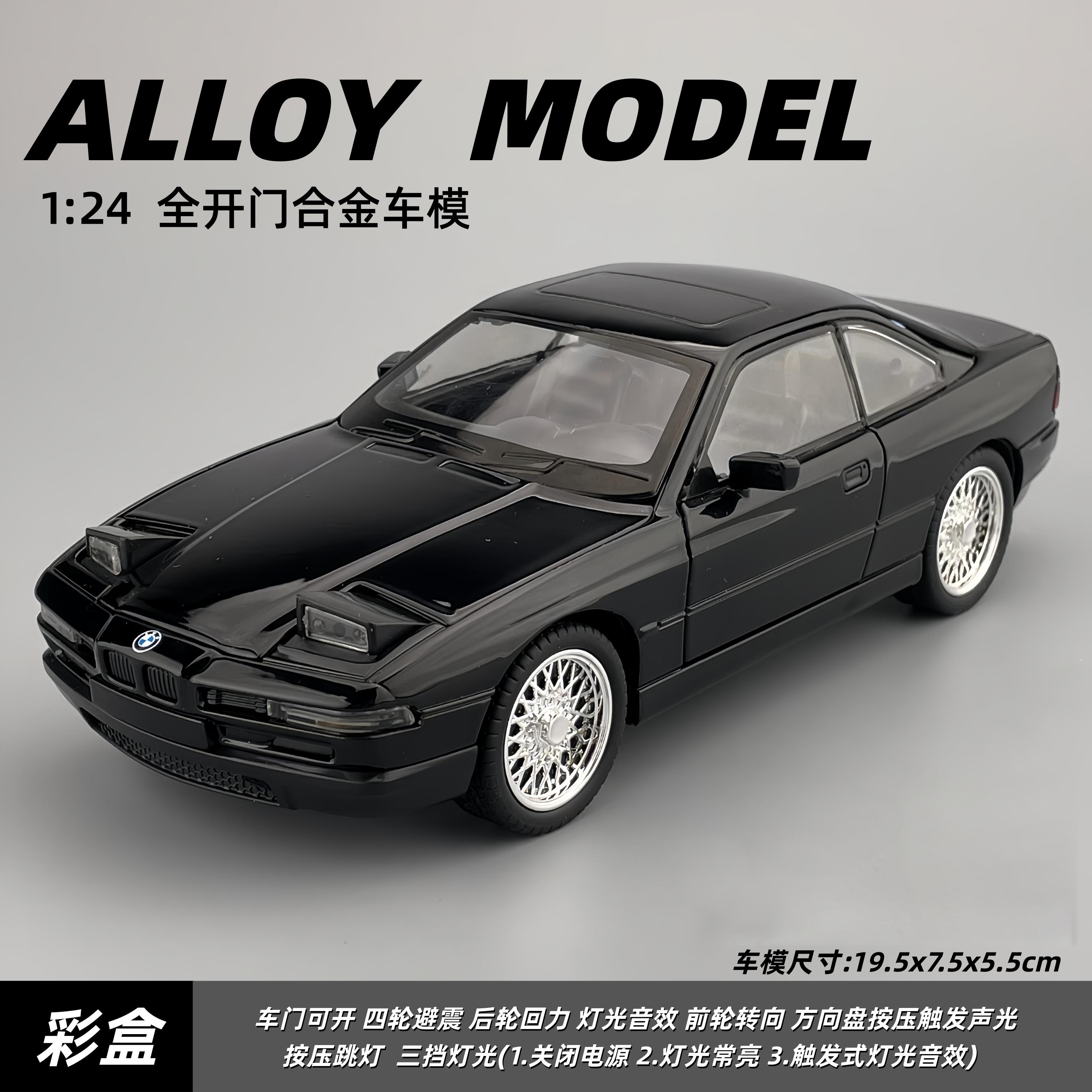 

1:24 BMW 850 CSI E31 GT Supercar Alloy Metal Diecast Model Car Boy’s High Simulation Miniature Holiday Present Home Trendy Toys чёрный