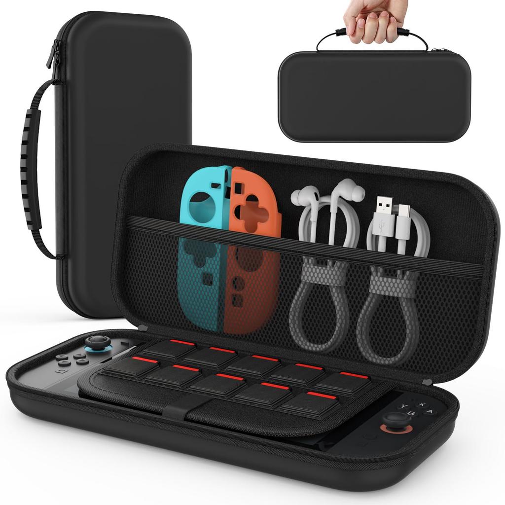 MoKo Switch2 Switch2 Carrying 2nd Generation Protective Storage Storage EVA Full Large Can Store Small Items Such As Game Easy To Black Case, Case,