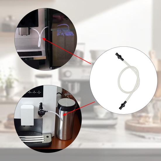 Coffee Machine Replacement Hose for Jura Impressa Easy Fine Foam Nozzles 4 Silicone Tubes with 8 Connectors Smooth Milk Flow Tube for Coffee