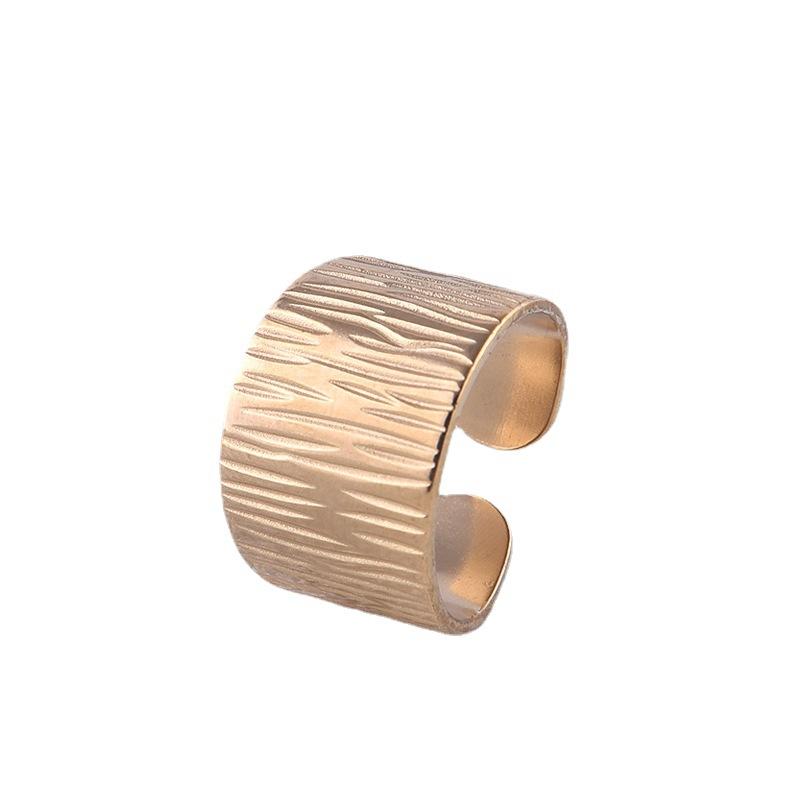 Women's French Vintage Titanium Steel Open Ring Non Fading High End Stainless Steel Ring Creative Design Open Rings