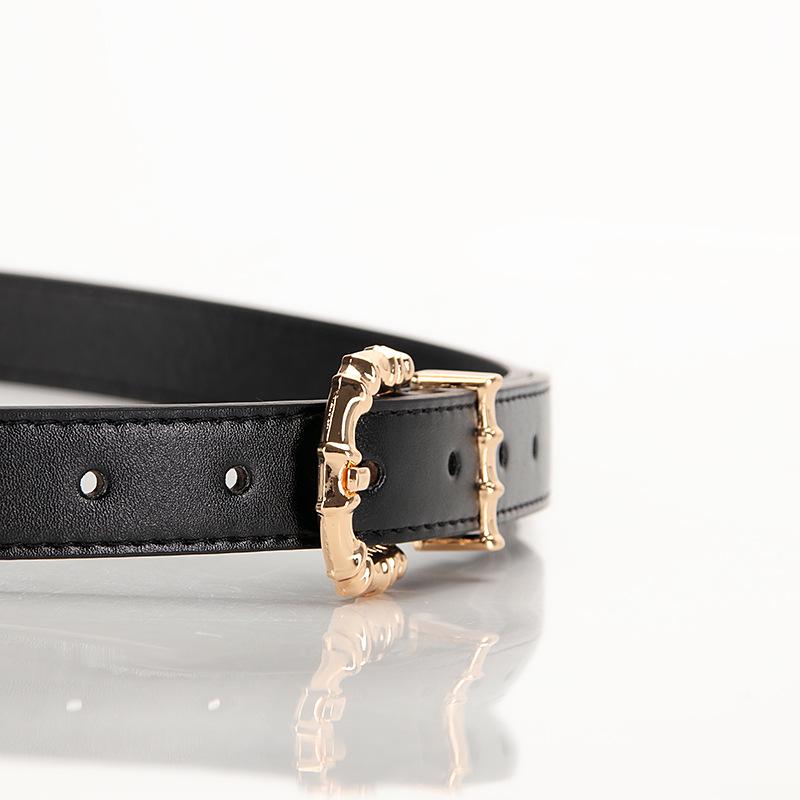 Versatile Women's Leather Belt with Alloy Pin Buckle for Jeans and Suit Pants