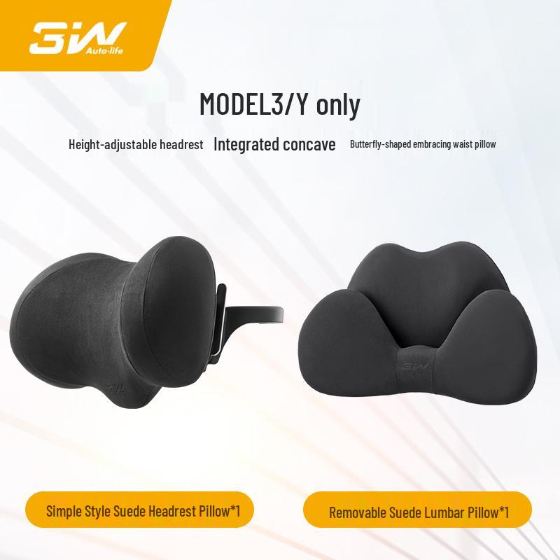 3W Adjustable Memory Foam Neck Pillow for Tesla Model Y & 3 Refreshed Version