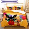 3pcs Bing Pattern Bedding Set Duvet Cover Set Includes Duvet Cover &pillowcases, Perfect All Season Bedroom Decoration & Gift