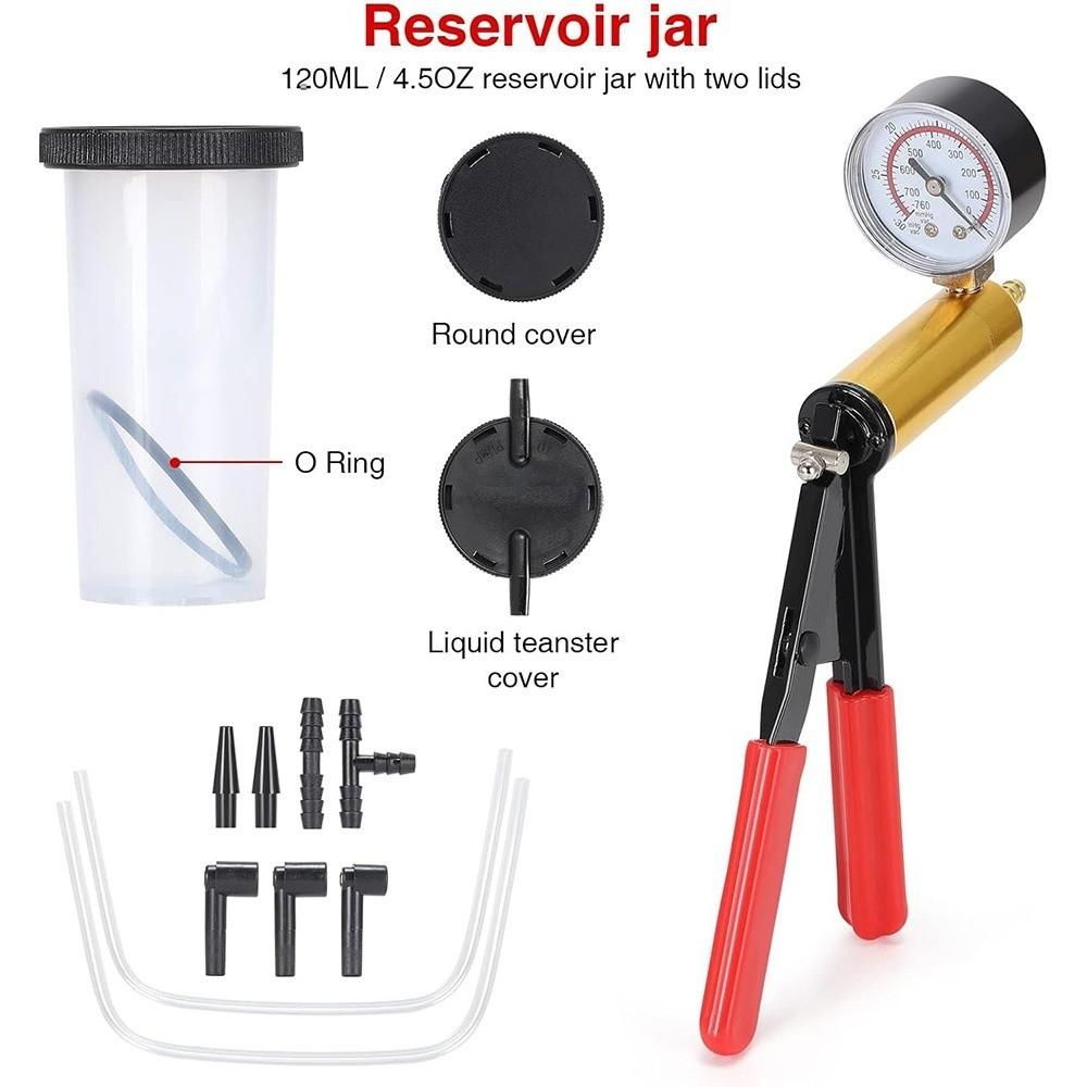 Portable Vacuum Pressure Pump Durable Aluminum Handheld Vacuum Pump Kit Car Maintenance