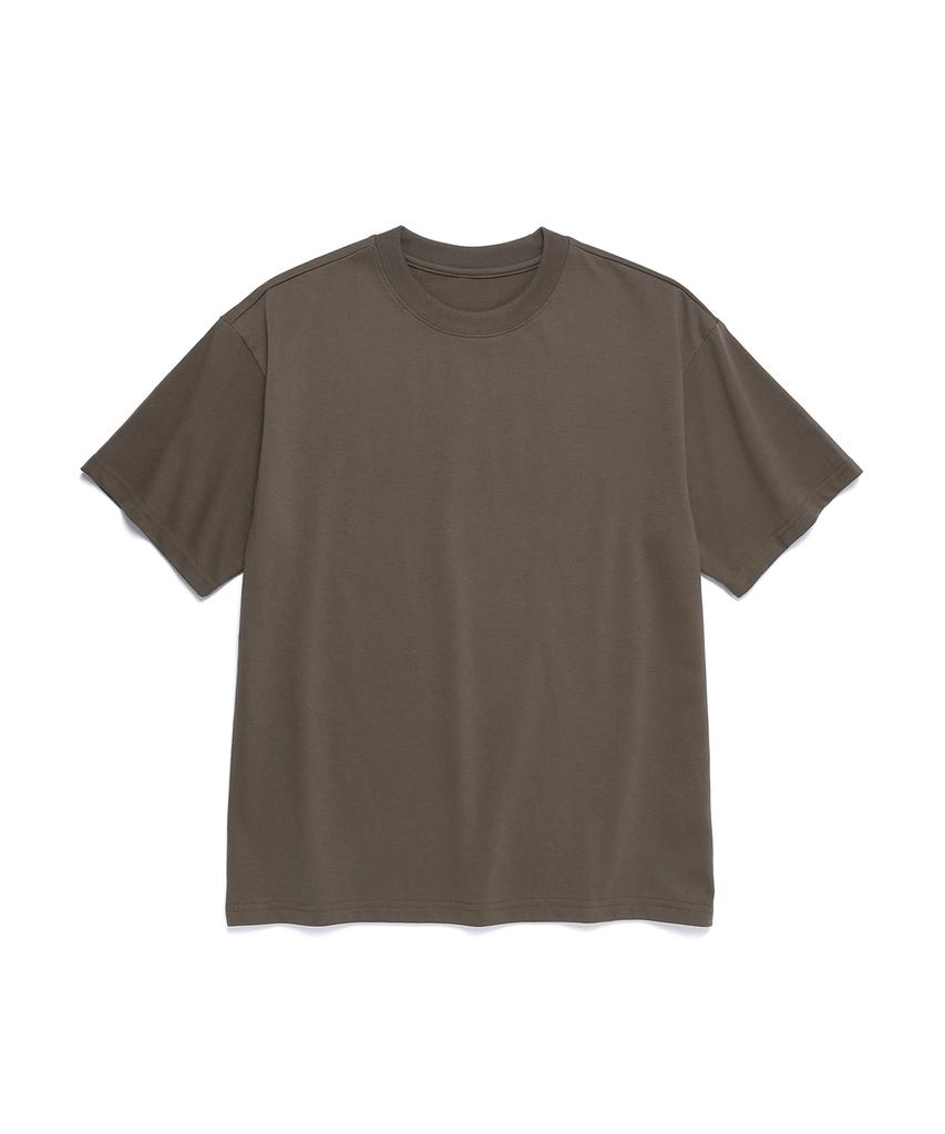 Beullaengkiteu Basic Soft Solid Crew Neck T-Shirt (Khaki)