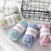 Milk Cotton Yarn Crochet knitting Rainbow Segment Dyed Combed Skin Affinity Handmade Knitted Baby Wool Sweater Scarf Thread 5PCS