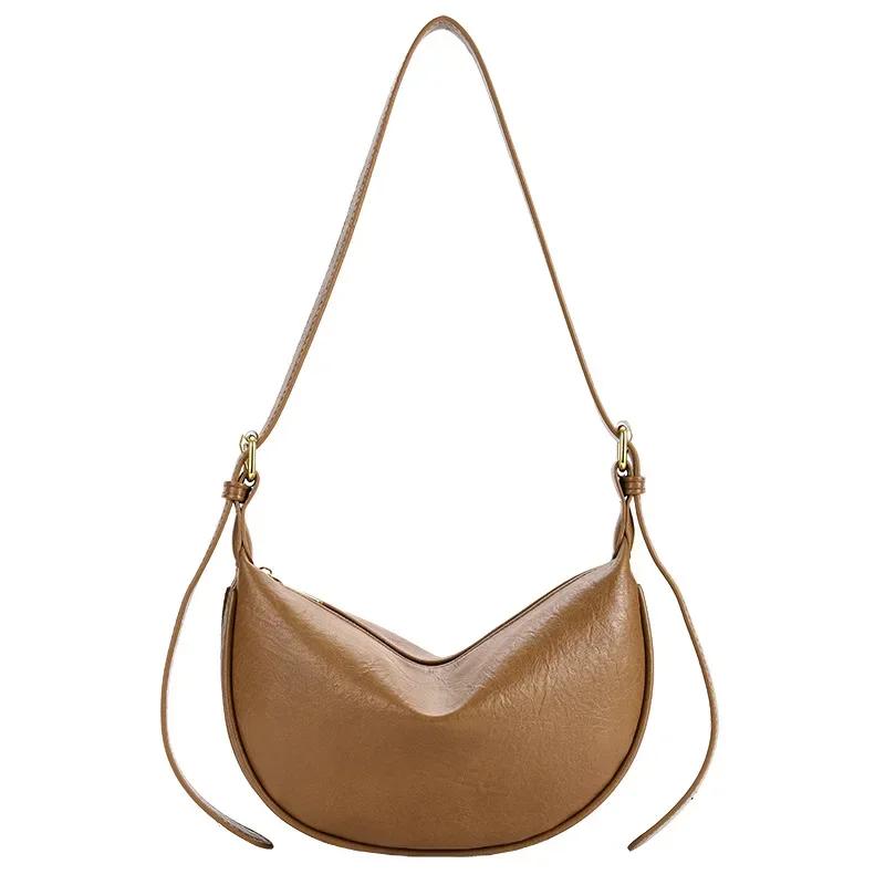 Vintage Crossbody Bags for Women Large Capacity Luxury Handbags Solid Soft Shoulder Bags Female Casual Travel Hobos Bag Sac New