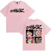 2026 Hot Sale Rock Band Gorillaz Vintage Cartoon Graphic T‑Shirt Men Women Hip Hop Streetwear Top Y2K Gothic Cotton Oversized T-shirts