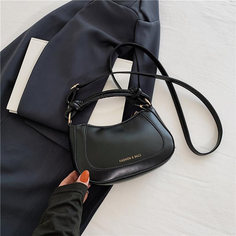 Trendy And Simple Shoulder Bag For Women 2024 Spring Korean Style Handbag чёрный