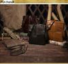 Men's Vintage Genuine Leather Vertical Crossbody Bag - Large Capacity, Vegetable Tanned Shoulder Bag