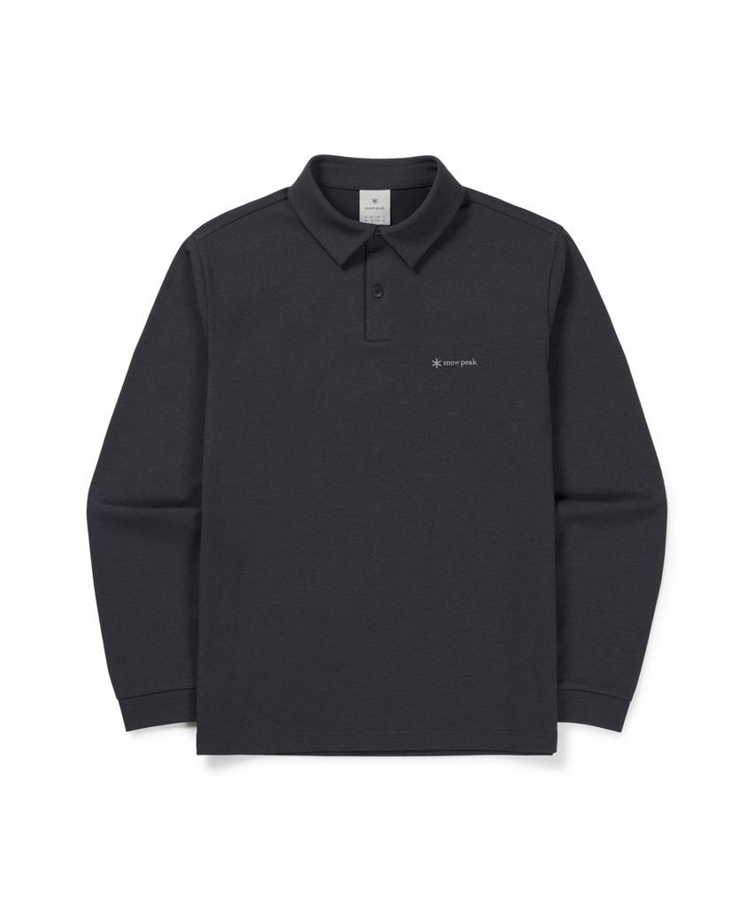 SNOWPEAK APPAREL Quick-Dry Polo Long Sleeve T-Shirt (S26Fmfps10) Dark Navy