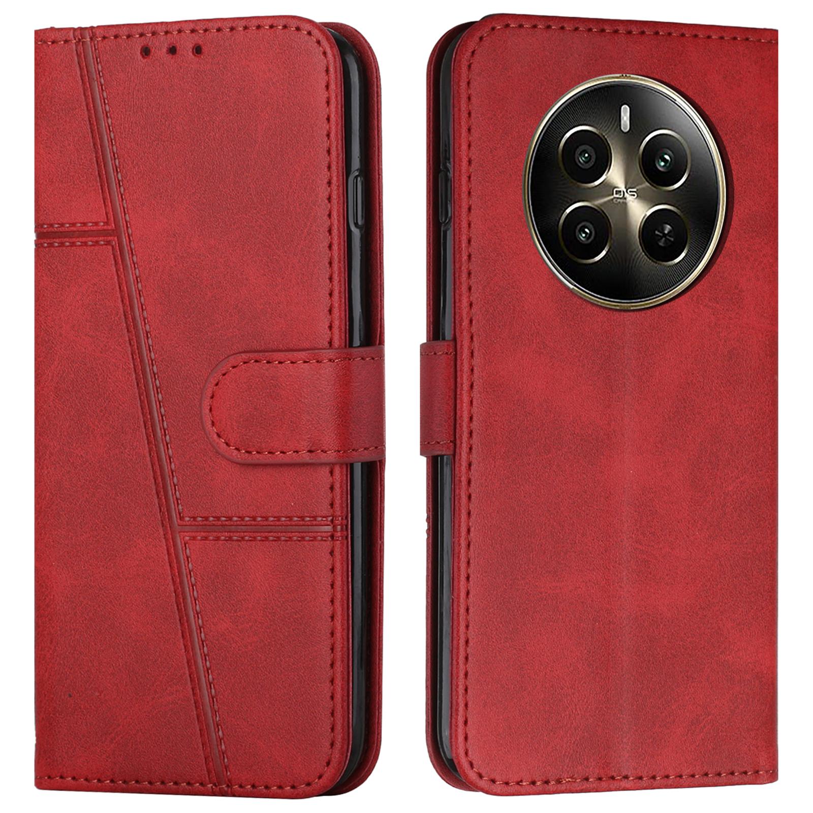 

For Realme Narzo 70 5G/Narzo 70 Pro 5G/P1 5G/12 4G/12+ 5G Case Stand Flip Protective Leather Phone Cover C