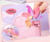 Lucky Pinwheel Pencil Case: Heart-Shaped, Large Capacity, Girly Backpack Design.