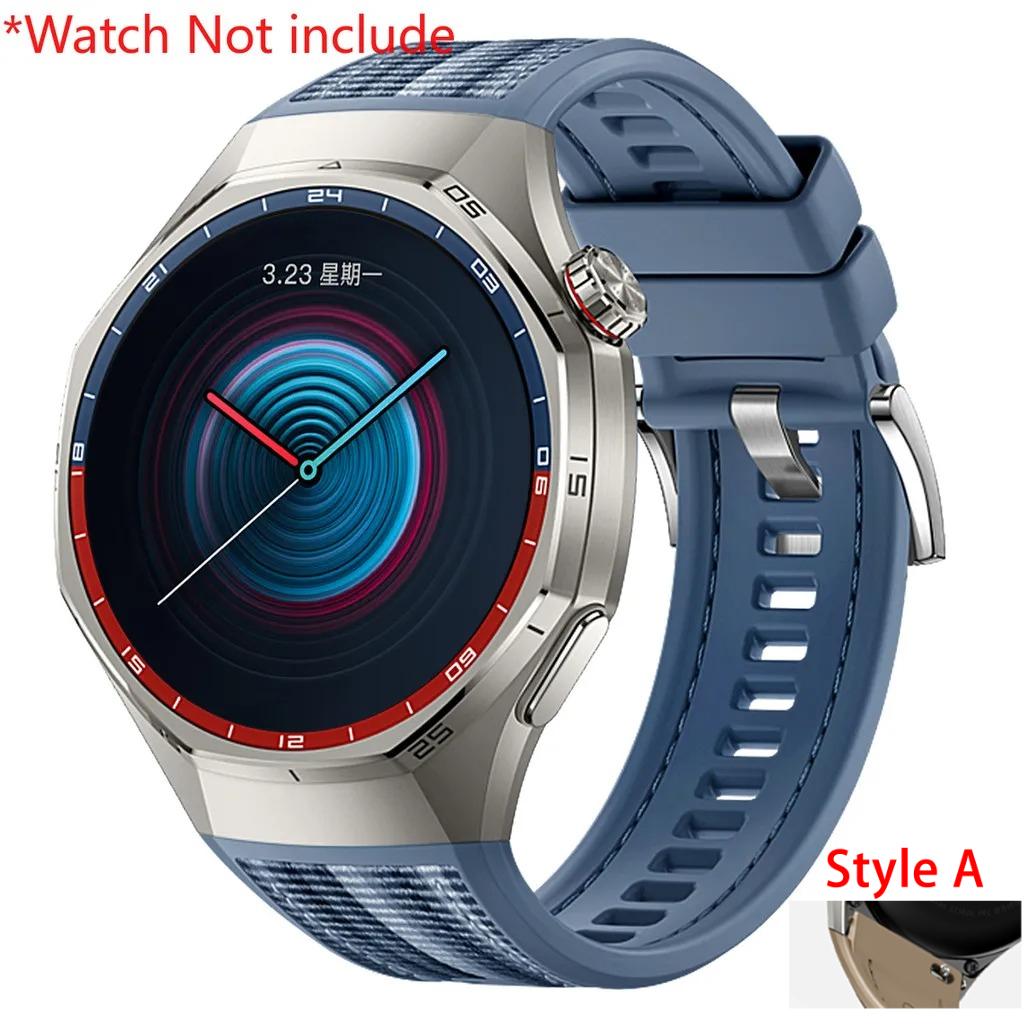 Silicone+Woven Strap For Huawei Watch GT6 Pro 46mm Sport Strap for Huawei Watch GT6 Pro 46mm Bracelet Correa Accessories