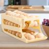 Egg Holder for Fridge 3-tier Automatic Rolling Egg Rack Holder Refrigerator Food Container for Counter Fruit Kitchen Camping