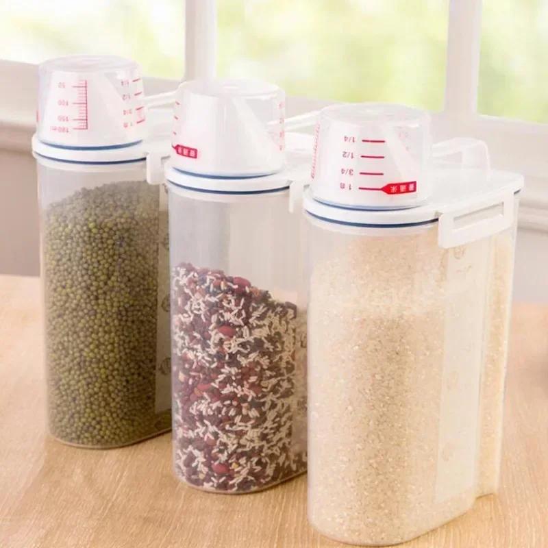 Kitchen Storage Tank Household Moistureproof Storage Bottles Sealed Storage Box for Grains and Miscellaneous Grains