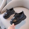 Boy PU Leather Shoes New Children Shoes Single Solid Color Casual Small Leather Shoes British Style Fashion Kids Students Shoes
