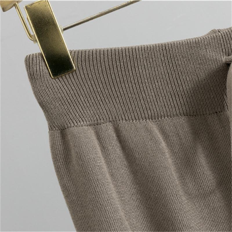 Women's Autumn And Winter Fashion Two Piece Set  High Neck Cape  Knitted Sweater  Wide Leg Pants Temperament Set