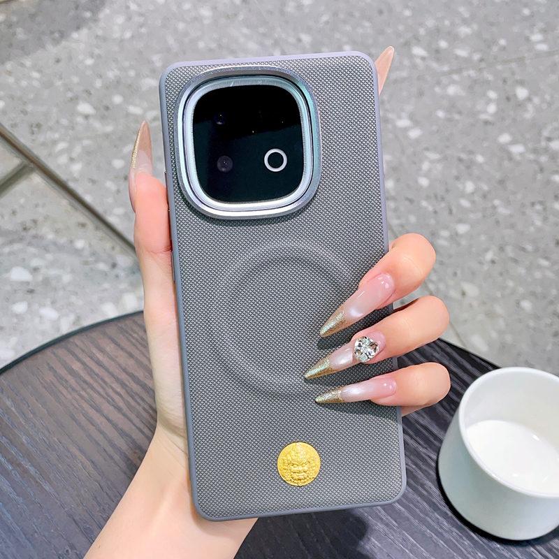 For VIVO IQOO Z10 Turbo Z10 Turbo Pro Z10 Turbo Plus Solid Color Electroplated Magnetic Fingerprint-Resistant Phone Case
