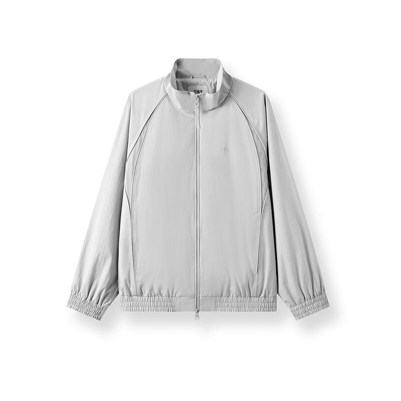 Semir Men's Spring Mesh Panel Stand Collar Jacket