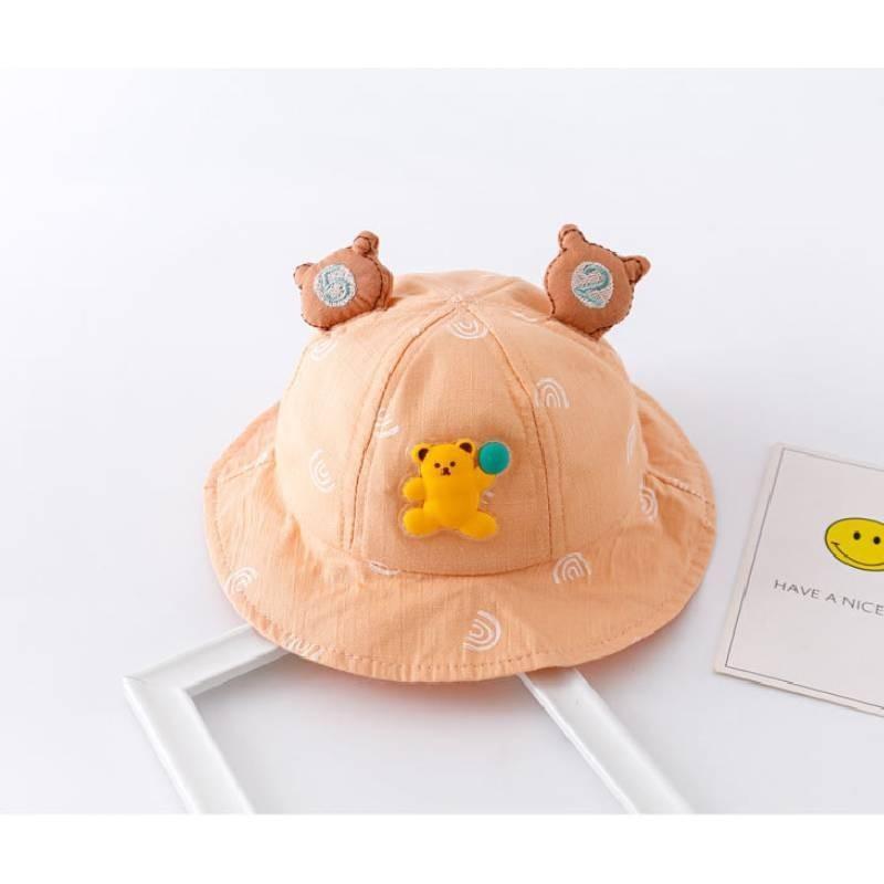 Niedlicher Baumwoll-Babysonnenhut für Jungen und Mädchen Frühling Herbst Fischerhut