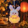 Chinese Style Mid-Autumn Festival Lantern LED Light Plush Rabbit Lantern  Parent-Child Activity