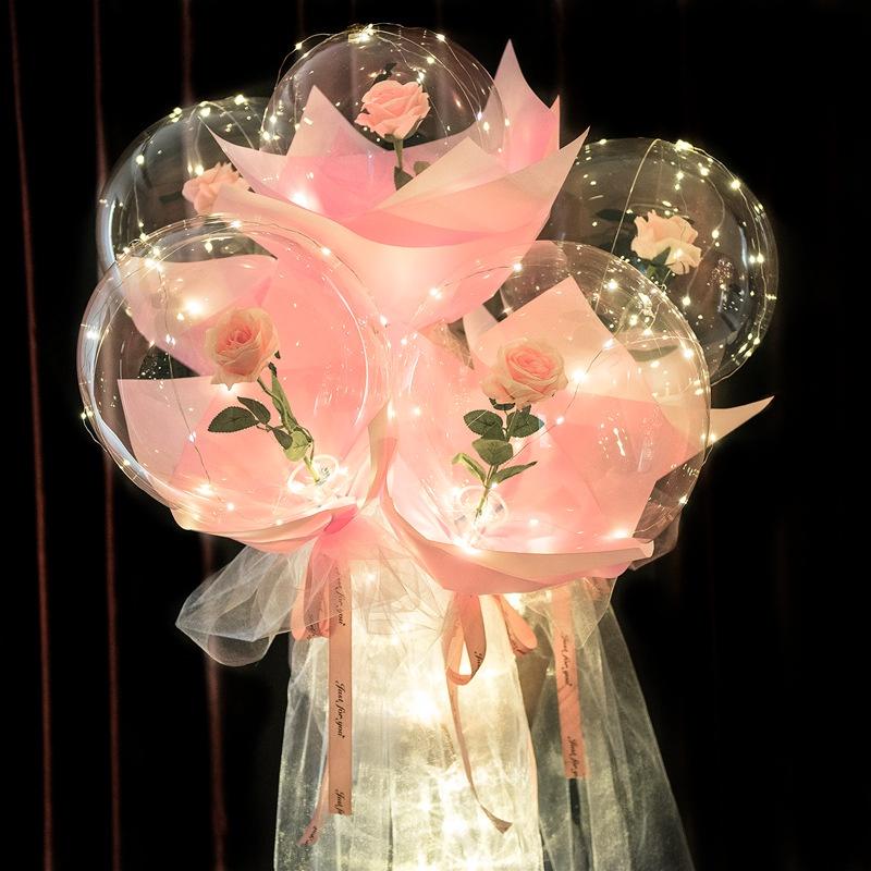 Led Luminous Rose Bouquet Balloon – Perfect Gift For Valentine's Moms Girlfriends