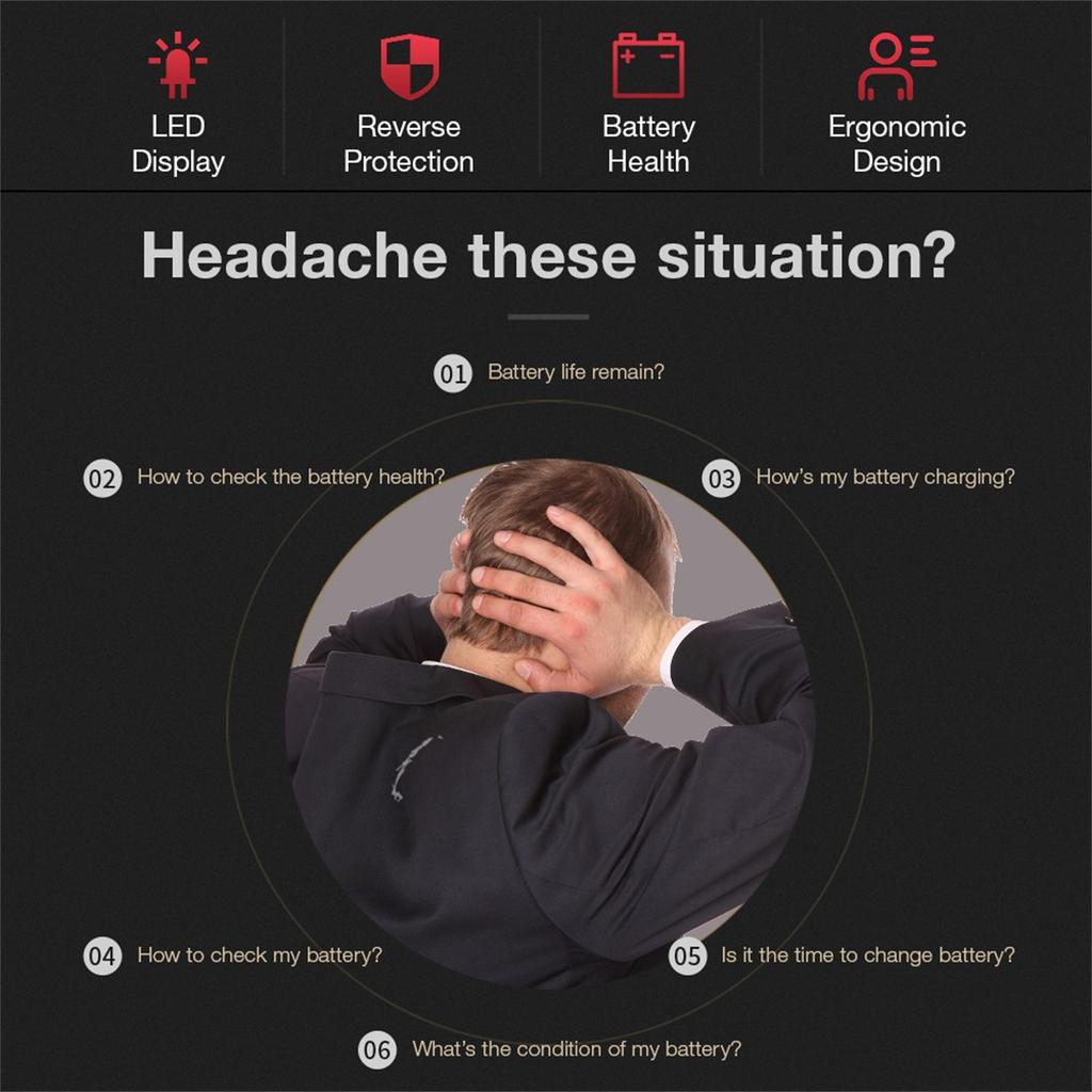 Tester baterie auto 12V și tester alternator, indicator tester sarcină auto, verificare auto 12 V pentru automobil