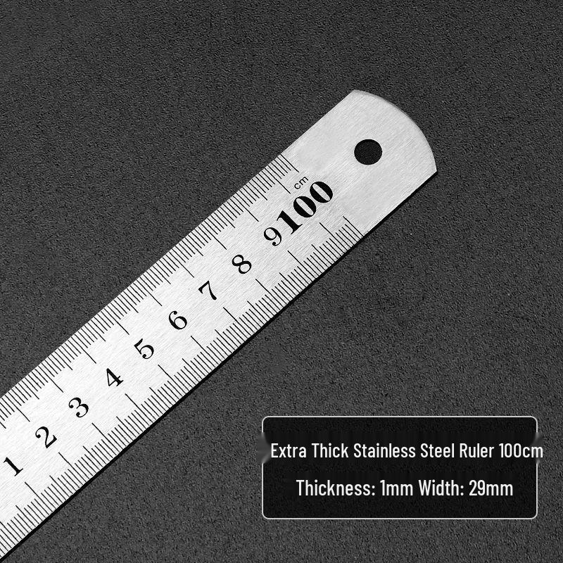 Set di righelli in acciaio ispessito: Righello Dritto 15cm-2m per Disegno & Disegno Tecnico, Spedizione Gratuita