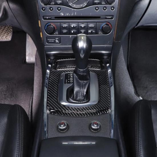 Carbon Fiber Gear Shift Lever Panel Trim Sticker Fits INFINITI G25 G35 G37 07-13