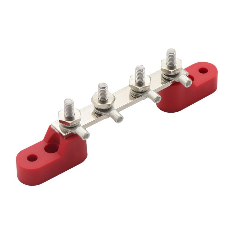Versatile and Reliable 4 Way M6 Busbar Long lasting & Rust resistant Busbar 100A for Automotive & Marine Applications