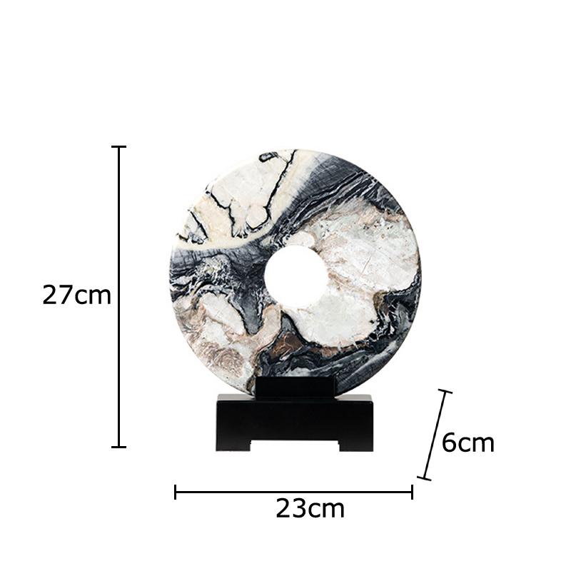 Creative Natural Marble Round Statue Desk Decoration Ornaments Marble Artwork Modern Crafts Sculpture Room Aesthetics Decor