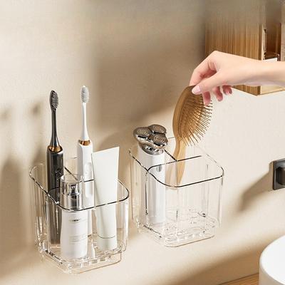 Home Toothbrush Storage Rack - No-drilling Wall-mounted Storage Solution for The Bathroom - Toothpaste and Toothbrush Storage Rack
