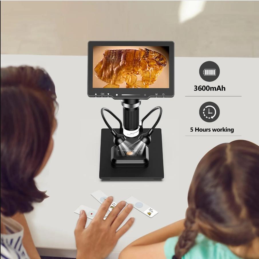 7 Inch 1600X Adjustable Repair Magnifier 1080P Professional Welding Tool IPS 4K Digital Electron Microscope